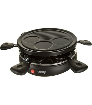 CAMRY RACLETTE CR6606 1200 W Grelhador antiaderente liso/Grelhador de grelha 6 Mini Frigideiras