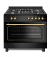 SOLTHERMIC® F9L50G2RB FOGÃO A GÁS PRETO RÚSTICO 90X60 FORNO PANORÂMICO