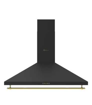 SOLTHERMIC® COMBO PACK CUISINIÈRE 90X60 VTI90ANEGRA FOUR À INDUCTION + HOTTE 90 NOIR RUSTIQUE