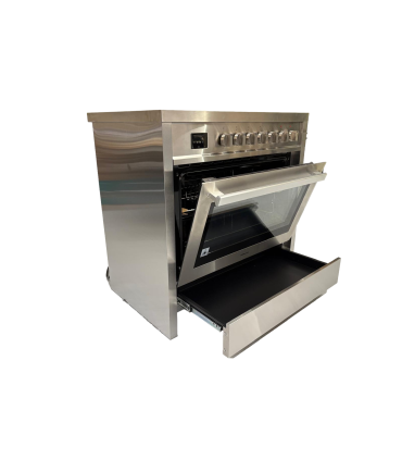 SOLTHERMIC® COMBO PACK CUISINE 90X60 VTI90AINOX FOUR À INDUCTION 105L + HOTTE 90 INOX