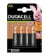 PILA DURACELL AA 2500MAH RECARGABLE 4UDS