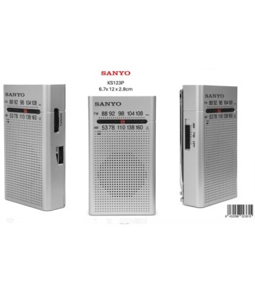 RADIO PORTATIL SANYO KS123P PLATA