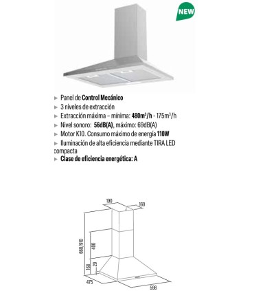 CAMPANA CATA DECOR VK6000X 60CM     1606