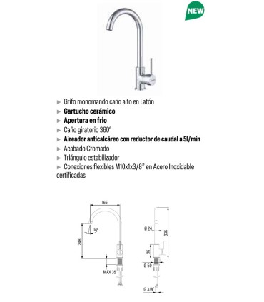 GRIFO CATA CMA CAÑO ALTO GIRATORIO  3401