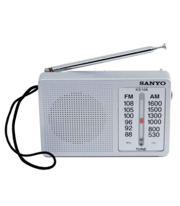 RADIO PORTATIL SANYO KS106P PLATA