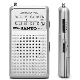 RADIO PORTATIL SANYO KS107P PLATA