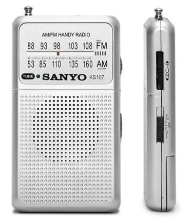 RADIO PORTATIL SANYO KS107P PLATA