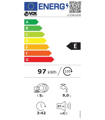 VOX 60 X 15S LAVE-VAISSELLE LC15A22IXE