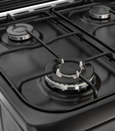 SOLTHERMIC® COCINA F6S40G2RB GAS NEGRA RÚSTICA 60X60