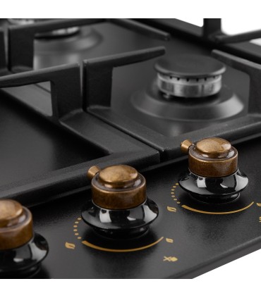 SOLTHERMIC® BL032 BLACK RUSTIC 70" GAS PLATE