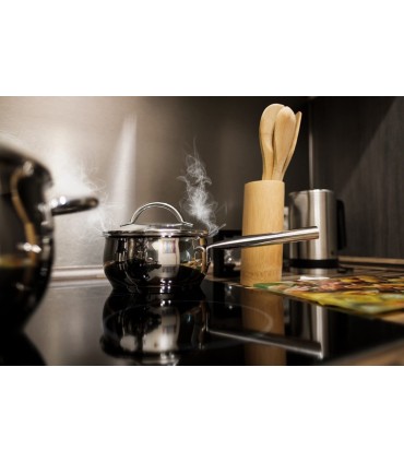 PACK PLAQUE DE CUISSON VITROCÉRAMIQUE AVEC FOUR + HOTTE ASPIRANTE/NOIR RUSTIQUE STYLE RÉTRO/60 CM DE LARGEUR