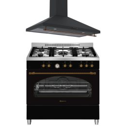 PACK CUISINE PROFESSIONNELLE ET HOTTE NOIRE