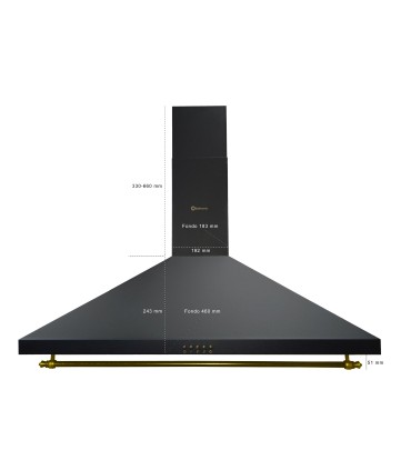 SOLTHERMIC® 90 HOTTE RUSTIQUE NOIRE H90PR