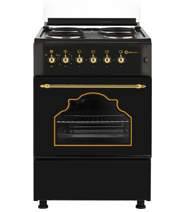 SOLTHERMIC® F5S04E3RB PRETO RÚSTICO PRETO FOGÃO ELÉCTRICO 50X55