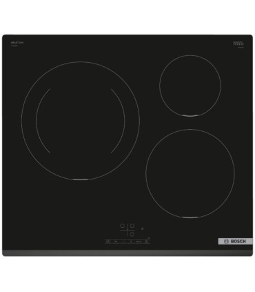 Placa de indução Bosch PIJ631BB5E 3F 28cm - Eficiência e design moderno para a sua cozinha.